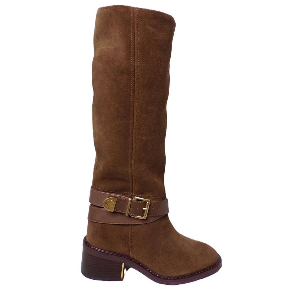 🆕 VINCE CAMUTO Gini Tall Knee High Riding Boot 7.5 Brown Suede - Picture 10 of 15